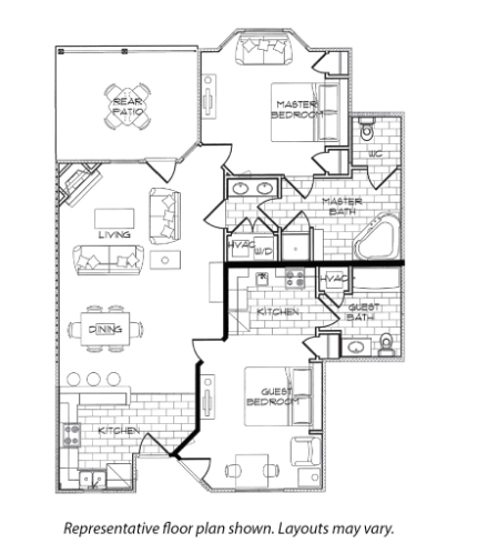 Two-Bedroom Presidential 1,312 SQ FT